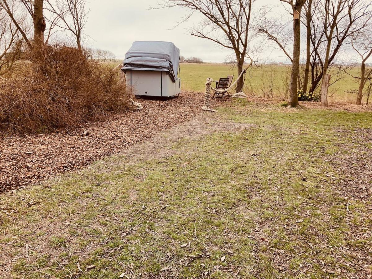 Hof Steinhuetten Schlafstrandkorb Westerhever Bagian luar foto